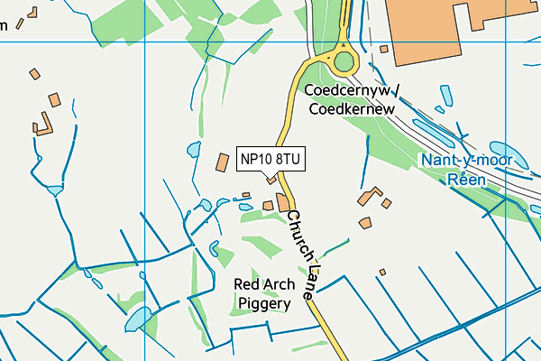 NP10 8TU map - OS VectorMap District (Ordnance Survey)