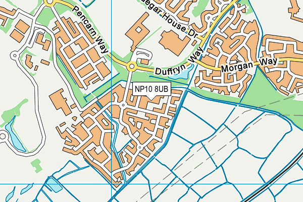 NP10 8UB map - OS VectorMap District (Ordnance Survey)
