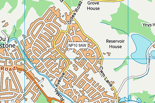 NP10 9AW map - OS VectorMap District (Ordnance Survey)