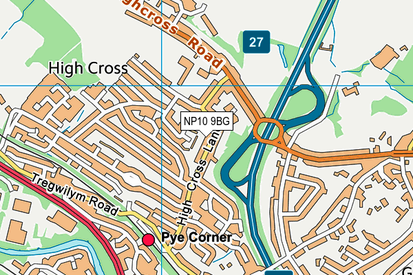 NP10 9BG map - OS VectorMap District (Ordnance Survey)
