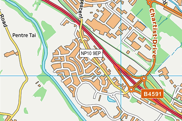 NP10 9EP map - OS VectorMap District (Ordnance Survey)