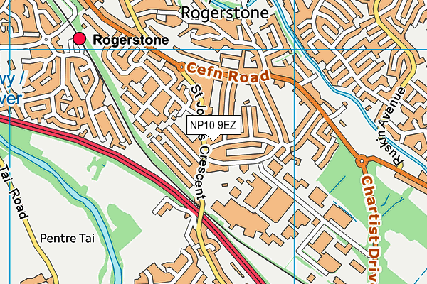 NP10 9EZ map - OS VectorMap District (Ordnance Survey)