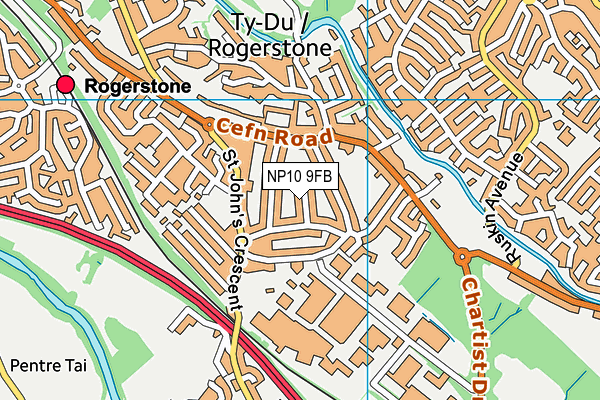 NP10 9FB map - OS VectorMap District (Ordnance Survey)