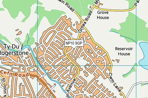 NP10 9GP map - OS VectorMap District (Ordnance Survey)