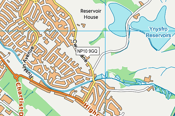 NP10 9GQ map - OS VectorMap District (Ordnance Survey)