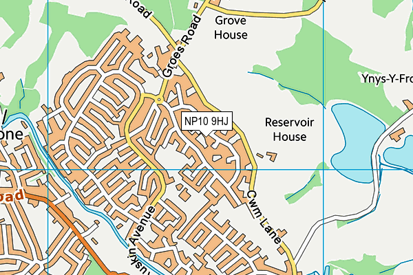 NP10 9HJ map - OS VectorMap District (Ordnance Survey)