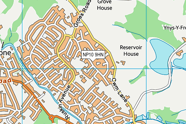 NP10 9HN map - OS VectorMap District (Ordnance Survey)