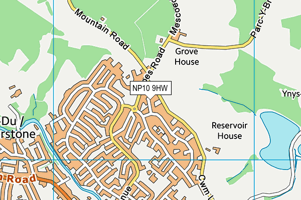 NP10 9HW map - OS VectorMap District (Ordnance Survey)
