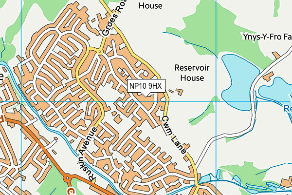 NP10 9HX map - OS VectorMap District (Ordnance Survey)