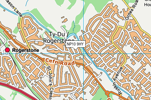 NP10 9HY map - OS VectorMap District (Ordnance Survey)