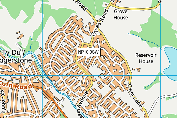 NP10 9SW map - OS VectorMap District (Ordnance Survey)