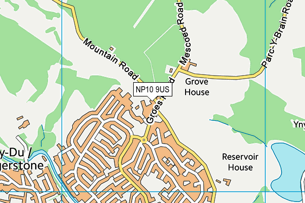 NP10 9US map - OS VectorMap District (Ordnance Survey)