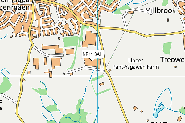 NP11 3AH map - OS VectorMap District (Ordnance Survey)