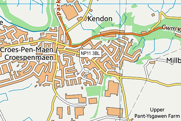 NP11 3BL map - OS VectorMap District (Ordnance Survey)