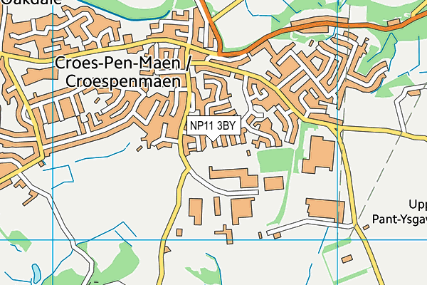 NP11 3BY map - OS VectorMap District (Ordnance Survey)