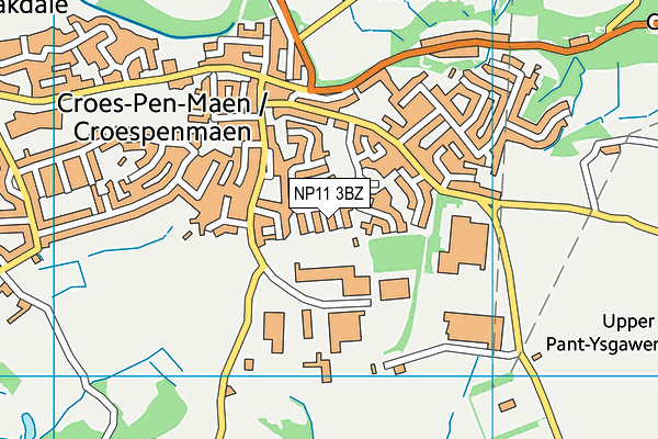 NP11 3BZ map - OS VectorMap District (Ordnance Survey)