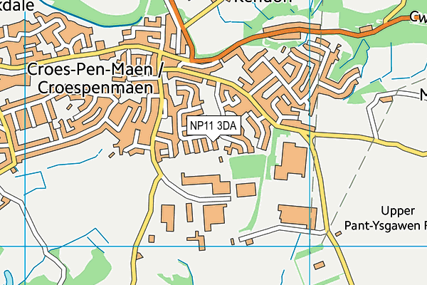 NP11 3DA map - OS VectorMap District (Ordnance Survey)