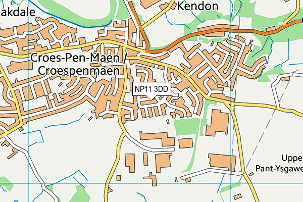 NP11 3DD map - OS VectorMap District (Ordnance Survey)