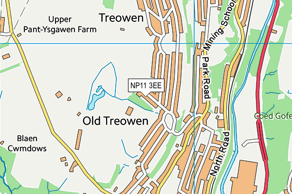 NP11 3EE map - OS VectorMap District (Ordnance Survey)