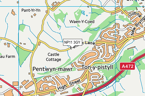 NP11 3GY map - OS VectorMap District (Ordnance Survey)