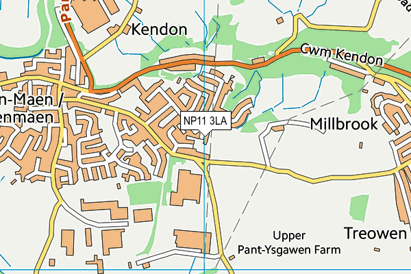 NP11 3LA map - OS VectorMap District (Ordnance Survey)