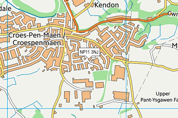 NP11 3NJ map - OS VectorMap District (Ordnance Survey)