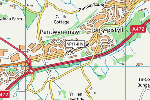 Map of PENTWYNMAWR STORE LTD at district scale