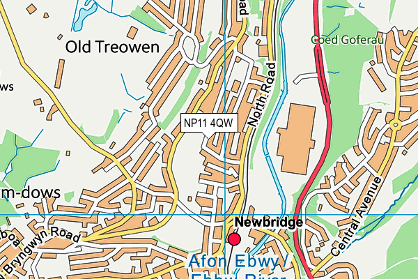NP11 4QW map - OS VectorMap District (Ordnance Survey)