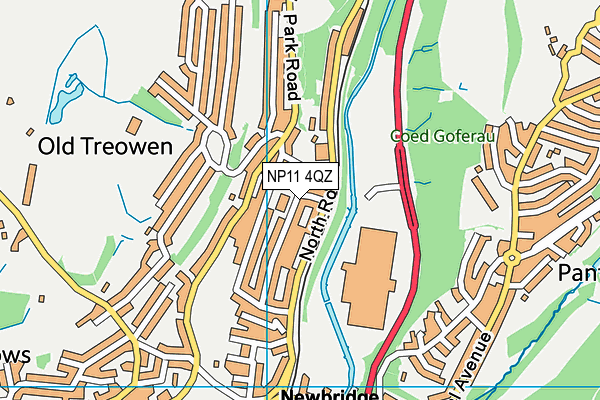 Tynewydd Primary School map (NP11 4QZ) - OS VectorMap District (Ordnance Survey)