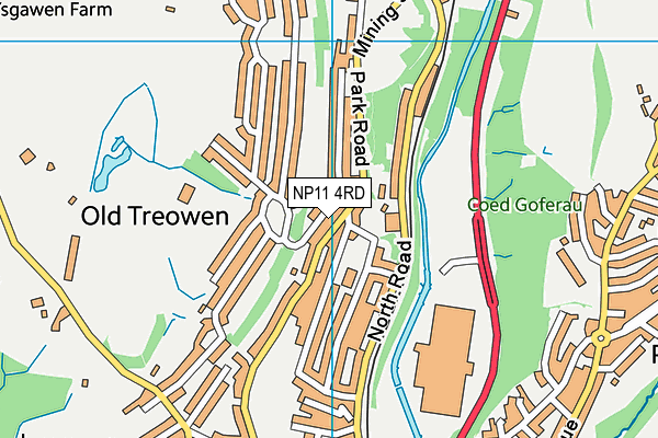 NP11 4RD map - OS VectorMap District (Ordnance Survey)