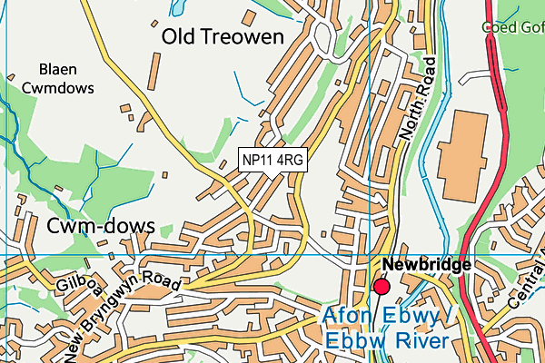 NP11 4RG map - OS VectorMap District (Ordnance Survey)
