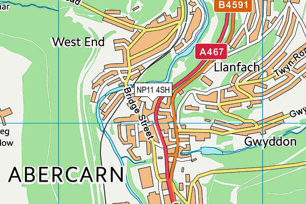 NP11 4SH map - OS VectorMap District (Ordnance Survey)