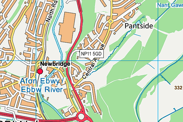 NP11 5GD map - OS VectorMap District (Ordnance Survey)