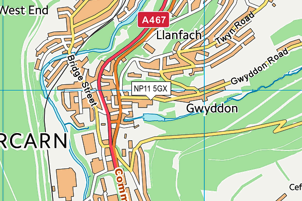 Y.G. Cwm Gwyddon map (NP11 5GX) - OS VectorMap District (Ordnance Survey)