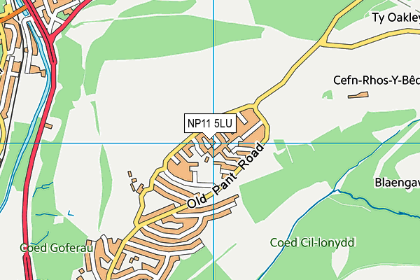 NP11 5LU map - OS VectorMap District (Ordnance Survey)
