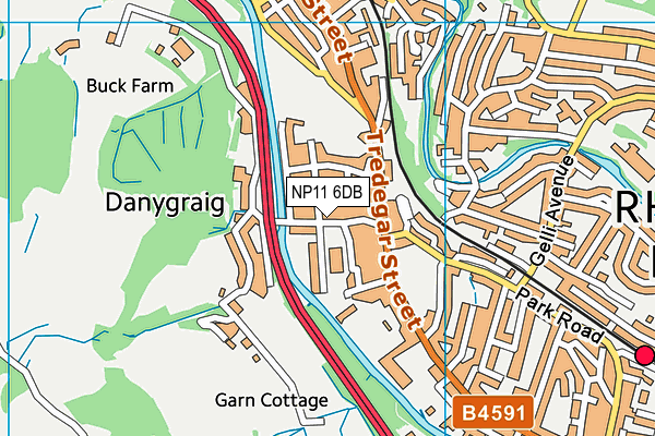 Risca Primary School map (NP11 6DB) - OS VectorMap District (Ordnance Survey)