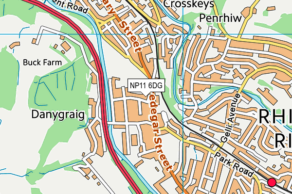 NP11 6DG map - OS VectorMap District (Ordnance Survey)