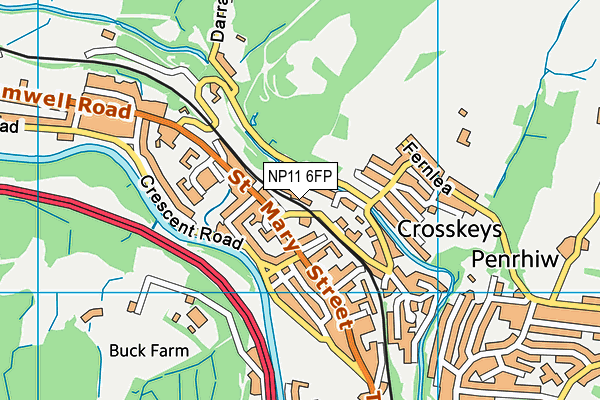 NP11 6FP map - OS VectorMap District (Ordnance Survey)