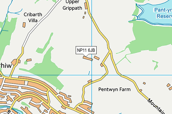 NP11 6JB map - OS VectorMap District (Ordnance Survey)
