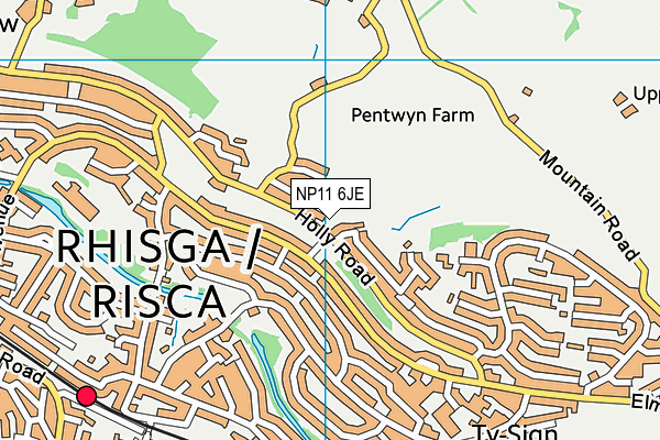 NP11 6JE map - OS VectorMap District (Ordnance Survey)