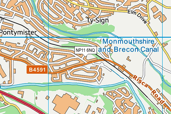 NP11 6NQ map - OS VectorMap District (Ordnance Survey)