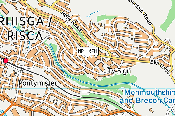 NP11 6PH map - OS VectorMap District (Ordnance Survey)