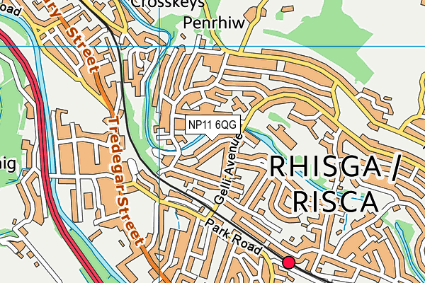 NP11 6QG map - OS VectorMap District (Ordnance Survey)