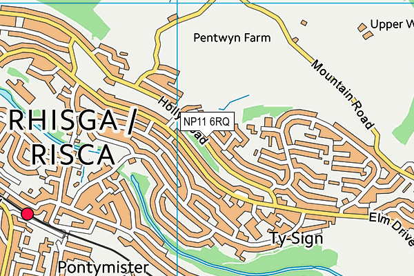 NP11 6RQ map - OS VectorMap District (Ordnance Survey)