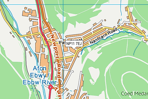 NP11 7EJ map - OS VectorMap District (Ordnance Survey)