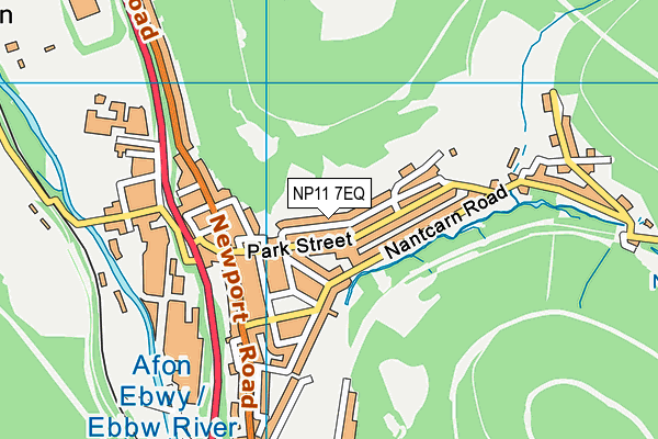 NP11 7EQ map - OS VectorMap District (Ordnance Survey)