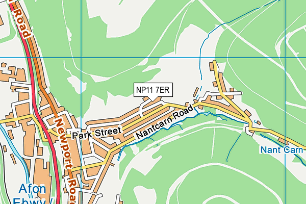 NP11 7ER map - OS VectorMap District (Ordnance Survey)