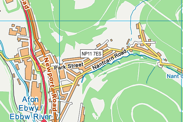 NP11 7ES map - OS VectorMap District (Ordnance Survey)