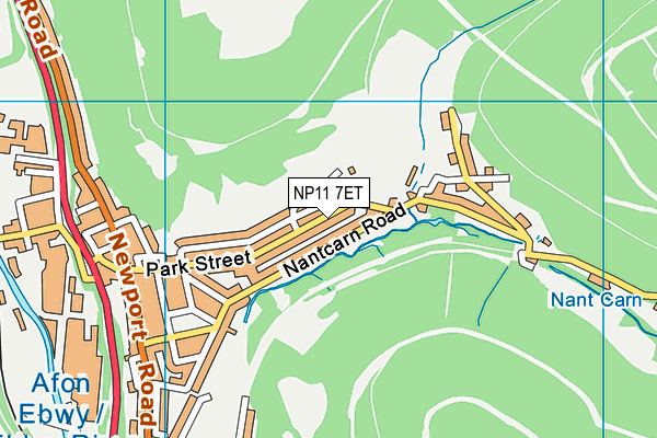 NP11 7ET map - OS VectorMap District (Ordnance Survey)