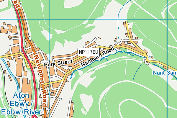 NP11 7EU map - OS VectorMap District (Ordnance Survey)